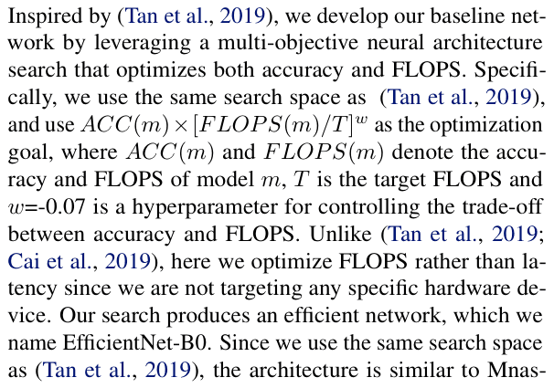 Original efficientnet paper excerpt related to load an explicit checkpoint and preserve its input (PDF page 5).