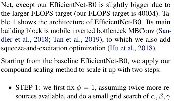 Original efficientnet paper excerpt related to expand channels, then convolve each channel (PDF page 5).