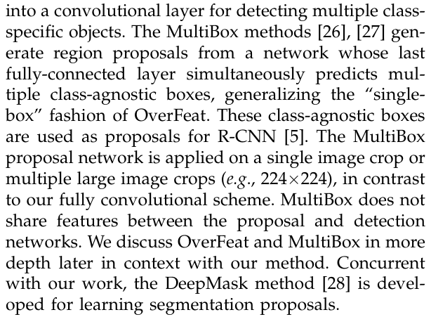 Original faster rcnn paper excerpt related to compute one feature map for both stages (PDF page 3).