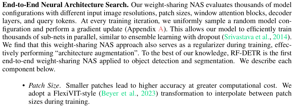 Original rf detr paper excerpt related to keep mask logits distinct from sigmoid display scores (PDF page 5).