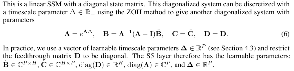 Original S5 paper: Zero-order-hold diagonal dynamics and per-mode timescales.