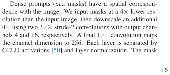 Original sam paper excerpt related to supply a spatial mask prompt or the no-mask vector (PDF page 16).