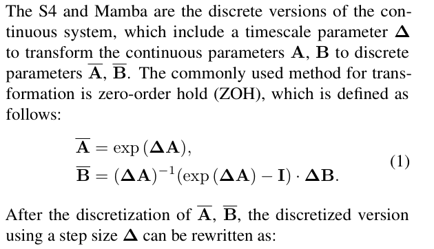 Original vision mamba paper excerpt related to keep a running state, then read it (PDF page 4).