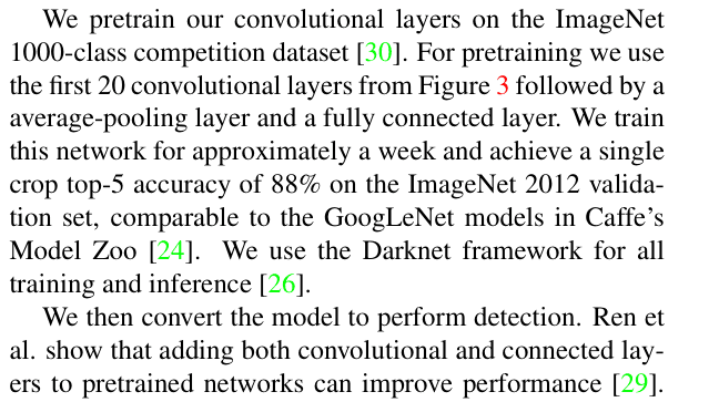 Original yolo paper excerpt related to check the objective with an actual gradient step (PDF page 3).